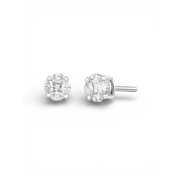 Ring Concierge Jewelry - Ring Concierge Mini Round Illusion Diamond Studs